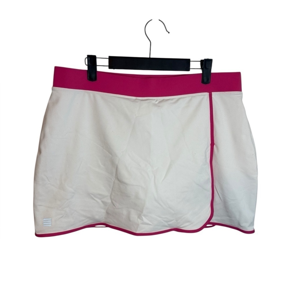 Lands’ End White and Pink Preppy Active Skort